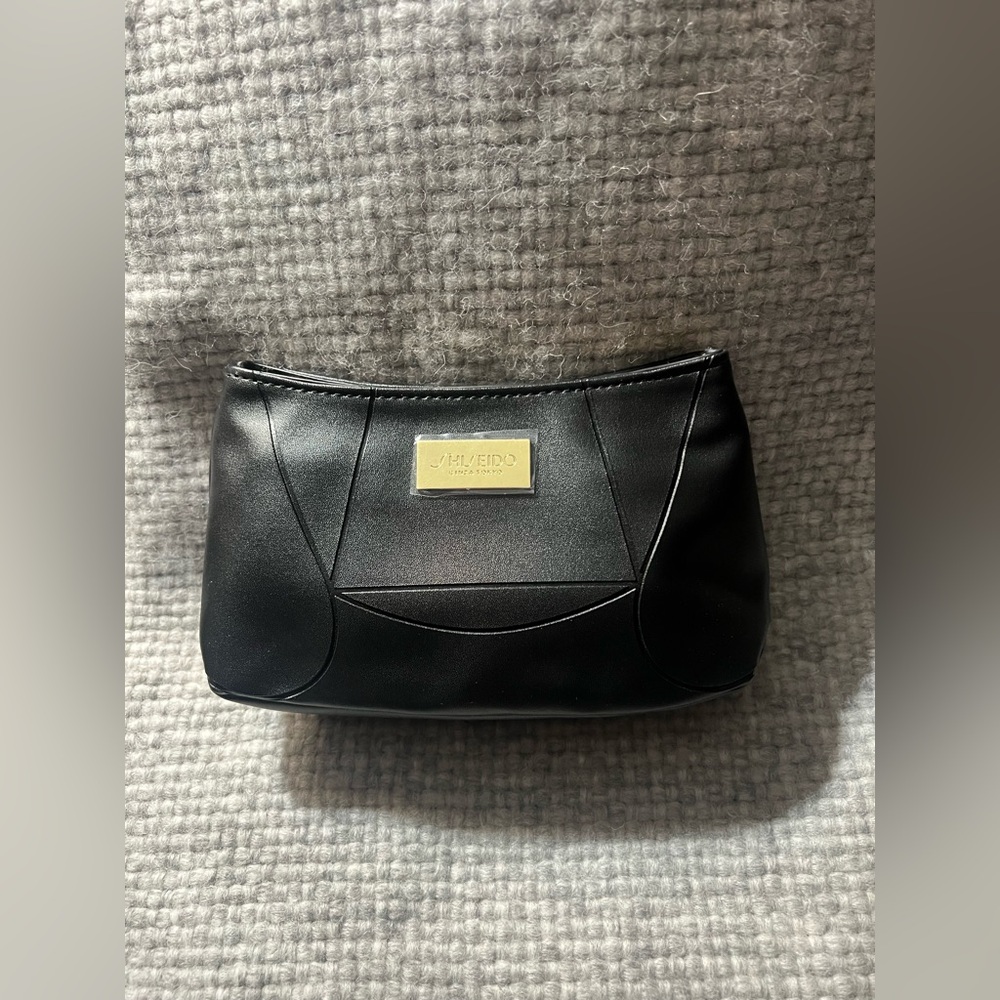 Shiseido Black & Gold Makeup Bag